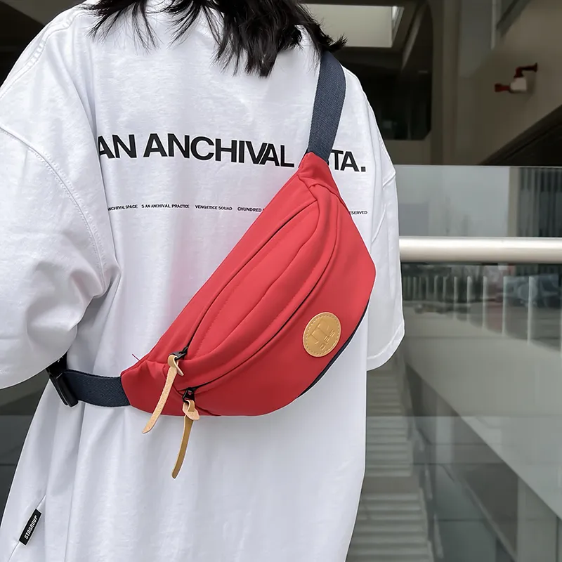 Alcohol Dragon Oxford Sling Bag Regular Unisex Light Gray/Khaki/Orange Red/Lake Green/Black-28