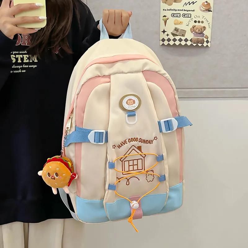 Alcohol Dragon Nylon Backpack Women's Multicolor-24