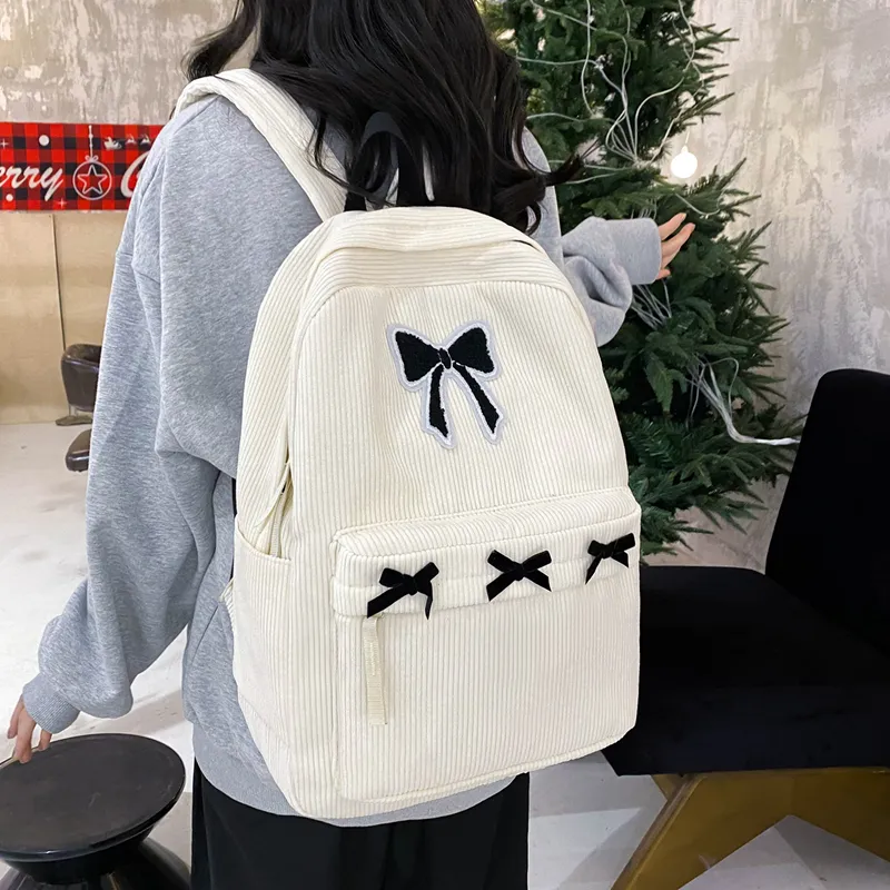 Alcohol Dragon Corduroy Backpack Women's Multicolor-12