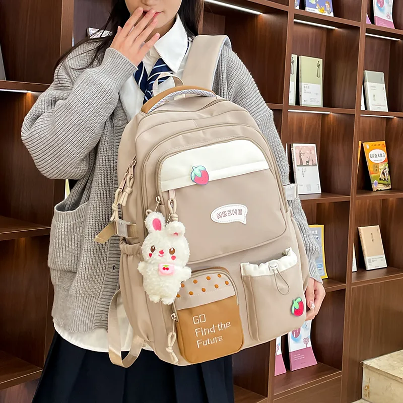 Alcohol Dragon Canvas Backpack Regular Women's Multicolor-27