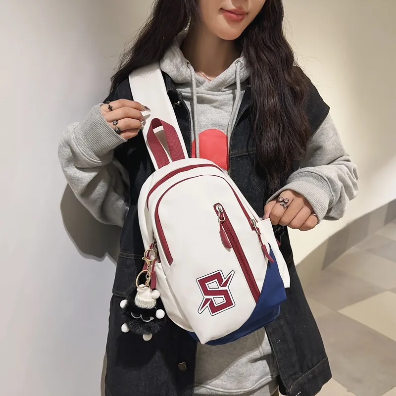 Alcohol Dragon Nylon Sling Bag Regular Unisex Black/Red Blue/White Blue/White Khaki/White Red-18