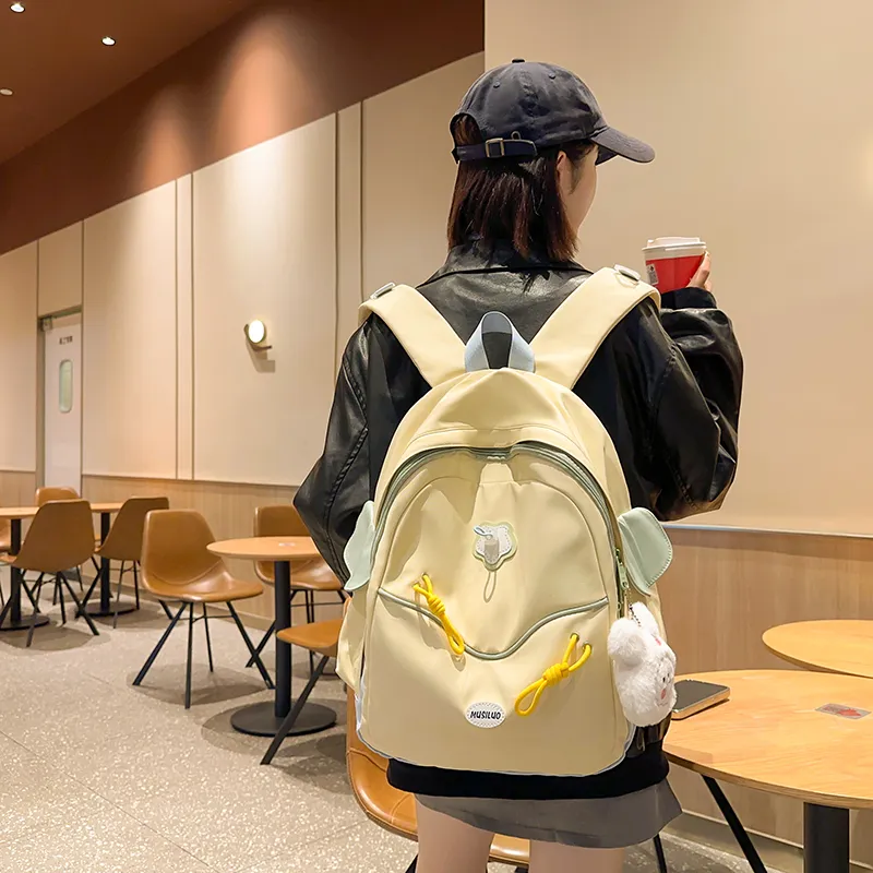 Alcohol Dragon Nylon Backpack Women's Multicolor-20