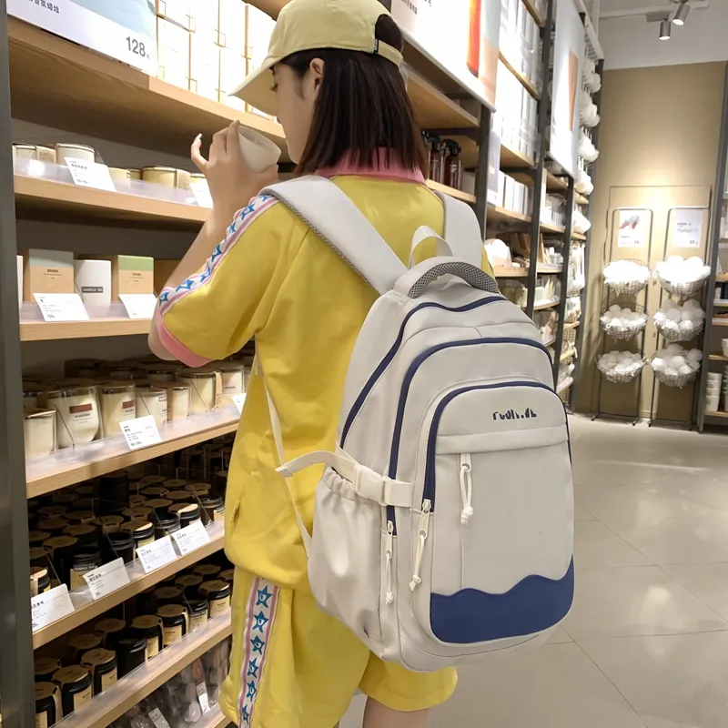 Alcohol Dragon Nylon Backpack Women's Multicolor-10