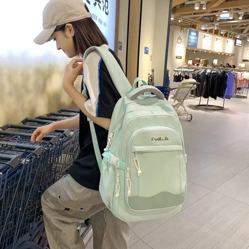 Alcohol Dragon Nylon Backpack Women's Multicolor-16