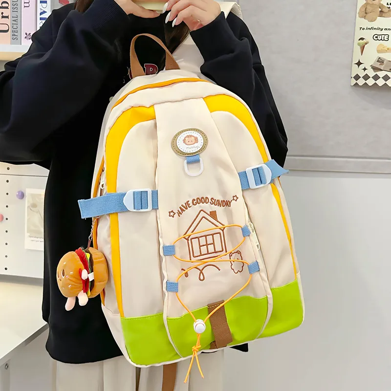 Alcohol Dragon Nylon Backpack Women's Multicolor-16