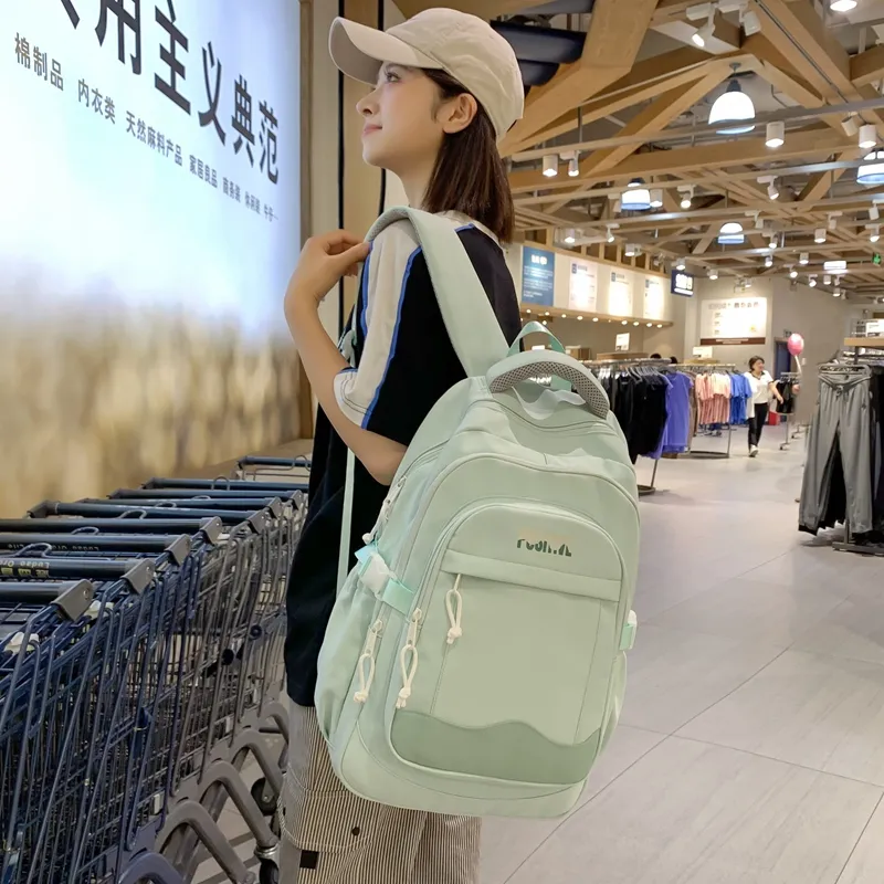 Alcohol Dragon Nylon Backpack Women's Multicolor-17