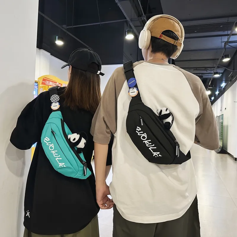 Alcohol Dragon Nylon Sling Bag Regular Unisex Black/Blue/Brown/Green/Khaki-3