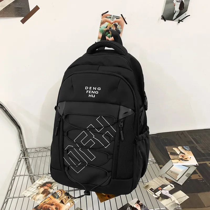 Alcohol Dragon Nylon Backpack Regular Unisex Multicolor-11
