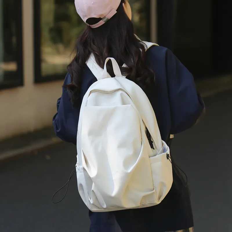 Alcohol Dragon Nylon Backpack Unisex Black/Blue/Green/White/Khaki-15
