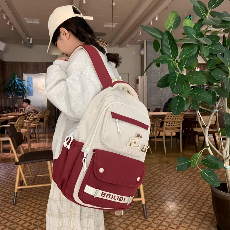 Alcohol Dragon Nylon Backpack Women's Multicolor-34