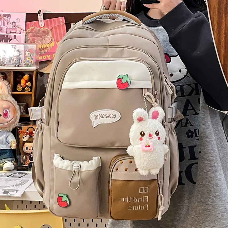 Alcohol Dragon Canvas Backpack Regular Women's Multicolor-29