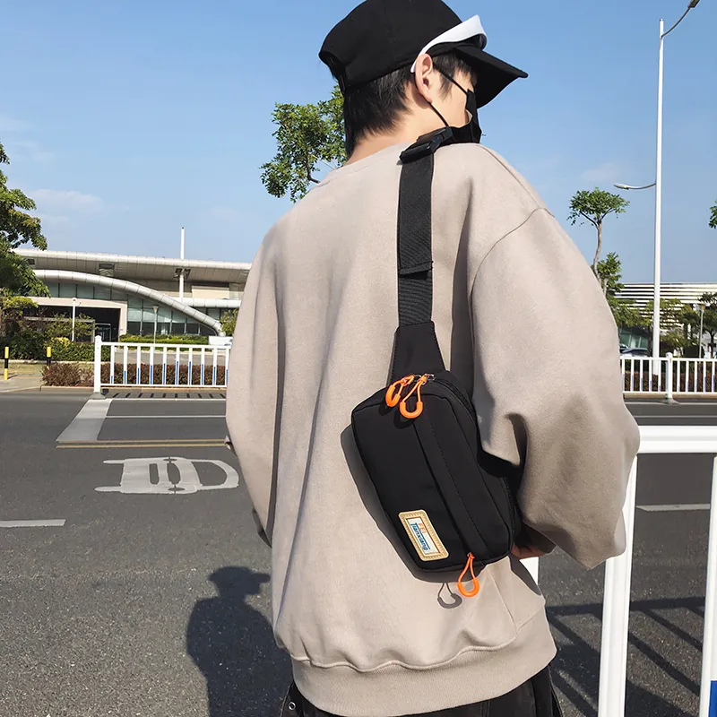 Alcohol Dragon Nylon Sling Bag Regular Unisex White/Brown Black/Khaki-12