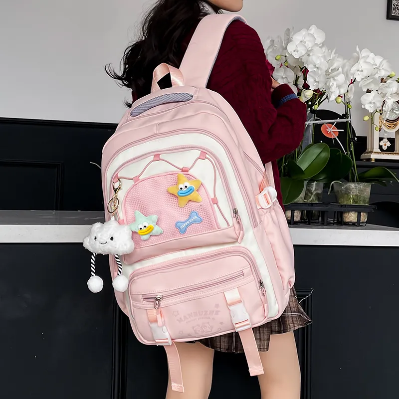 Alcohol Dragon Canvas Backpack Regular Women's Multicolor-24