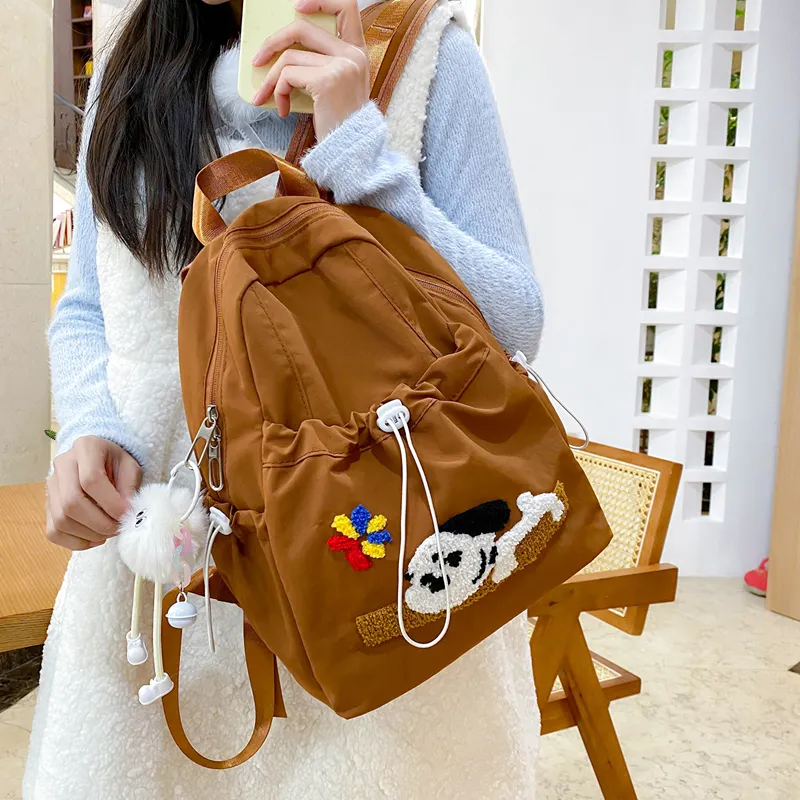 Alcohol Dragon Nylon Backpack Regular Women's Multicolor-24
