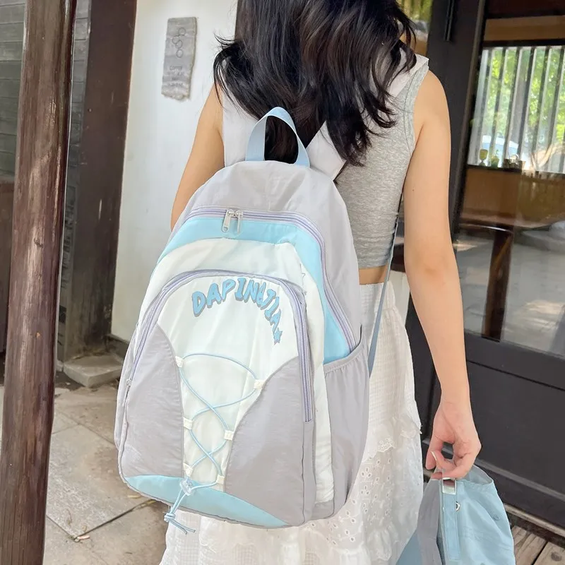Alcohol Dragon Nylon Backpack Women's Multicolor-18