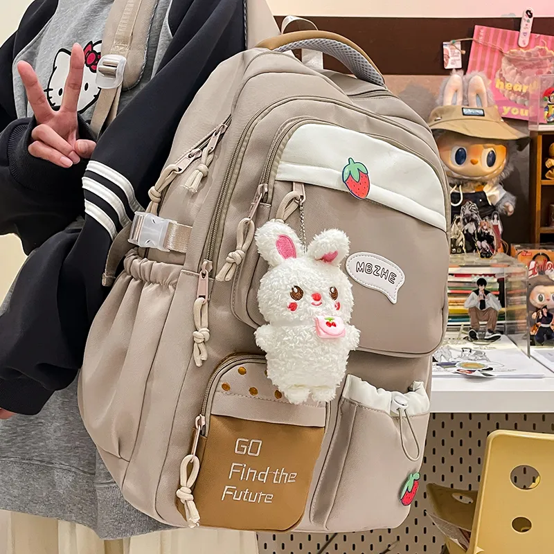 Alcohol Dragon Canvas Backpack Regular Women's Multicolor-30