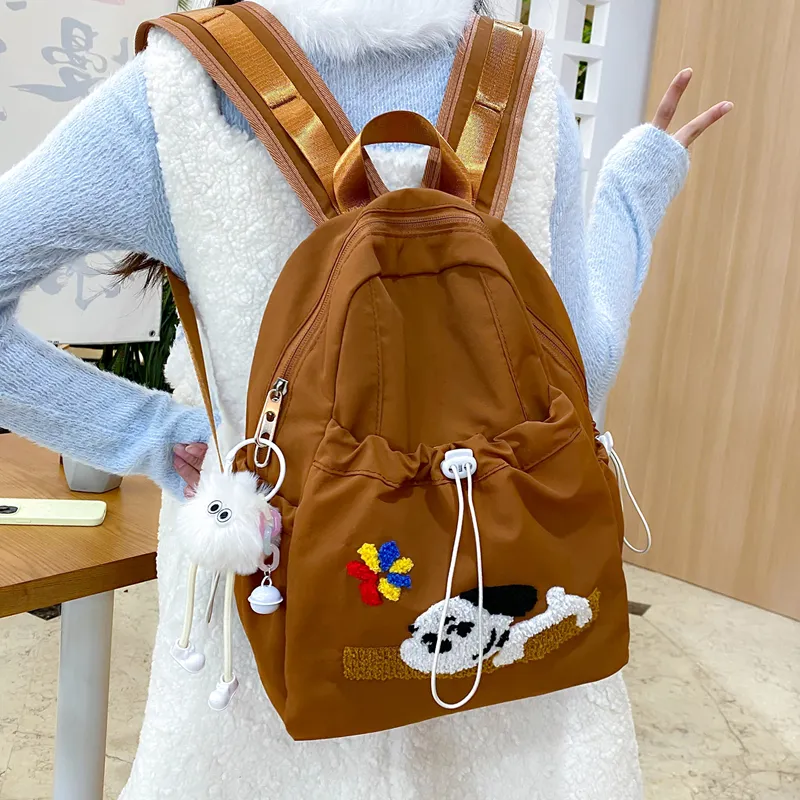 Alcohol Dragon Nylon Backpack Regular Women's Multicolor-21