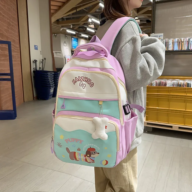 Alcohol Dragon Nylon Backpack Women's Multicolor-33