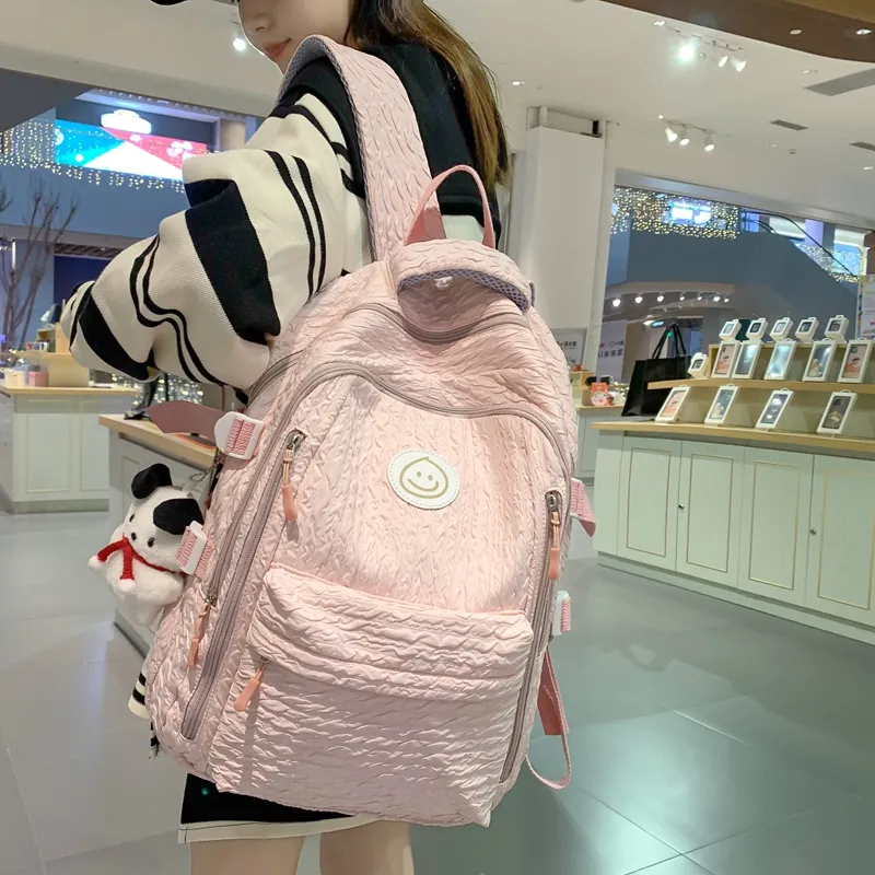 Alcohol Dragon Nylon Backpack Women's Multicolor-17