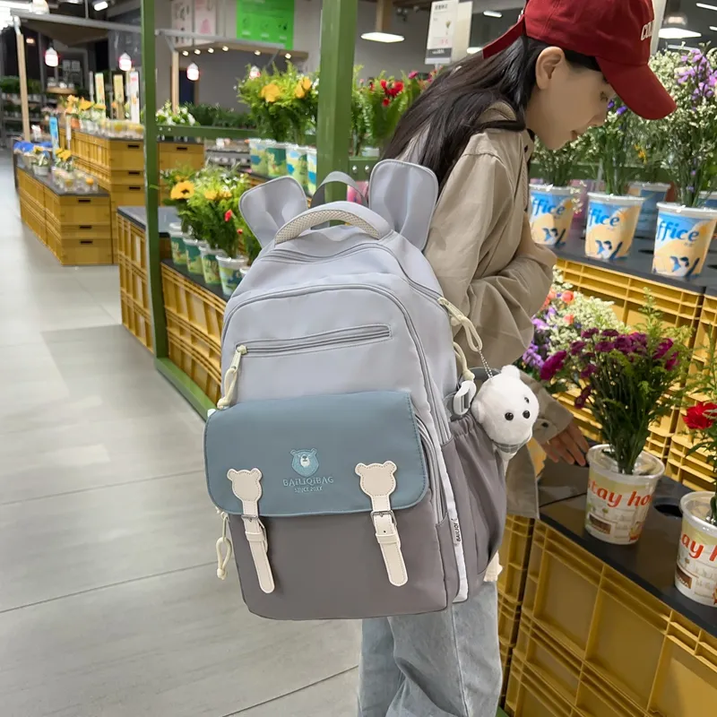 Alcohol Dragon Nylon Backpack Regular Women's Multicolor-22