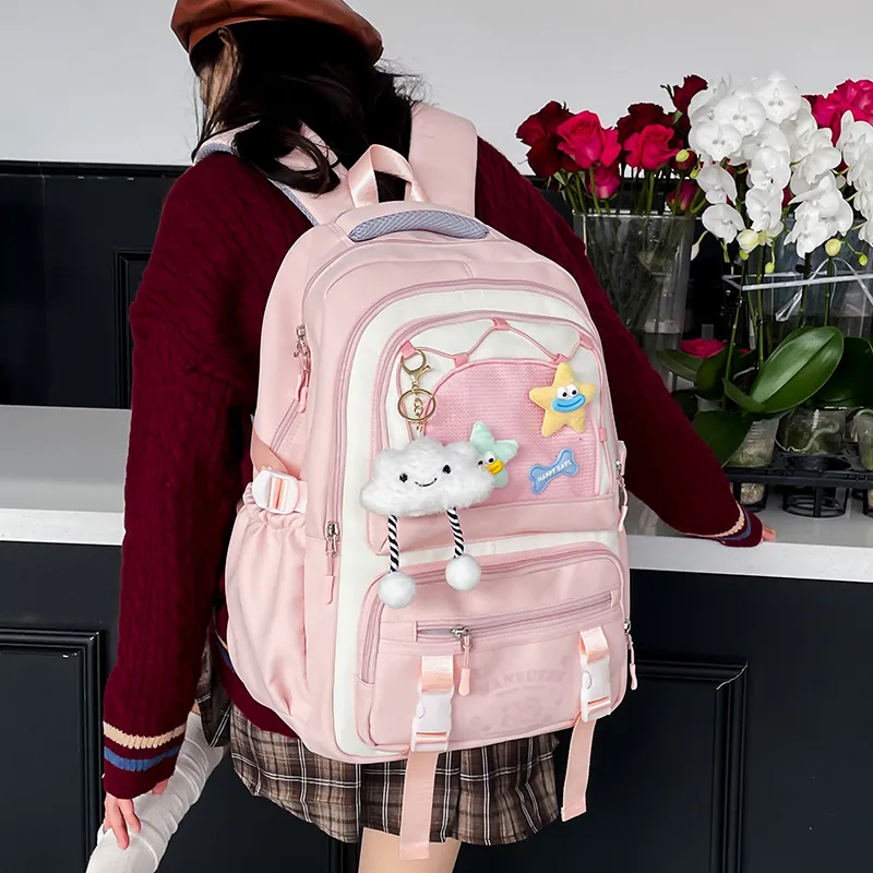 Alcohol Dragon Canvas Backpack Regular Women's Multicolor-20