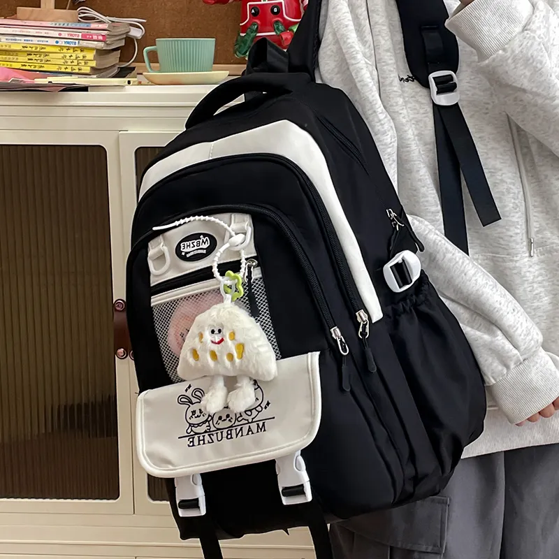 Alcohol Dragon Canvas Backpack Regular Women's Multicolor-3