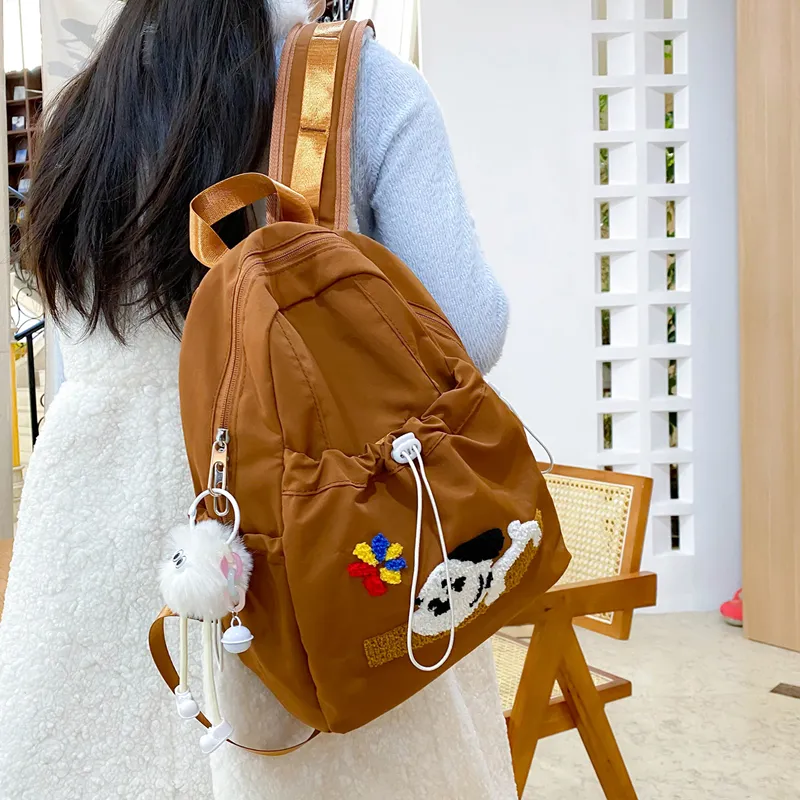 Alcohol Dragon Nylon Backpack Regular Women's Multicolor-25