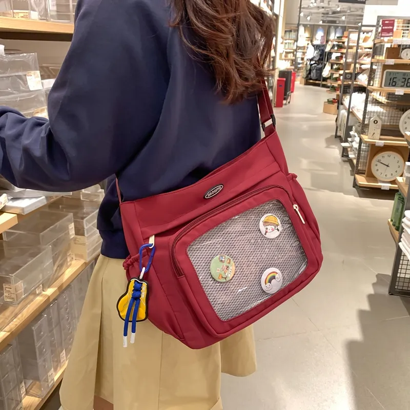 Alcohol Dragon Nylon With PVC Shoulder Bag, Crossbody Bag Unisex-11