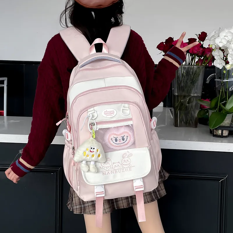 Alcohol Dragon Canvas Backpack Regular Women's Multicolor-24