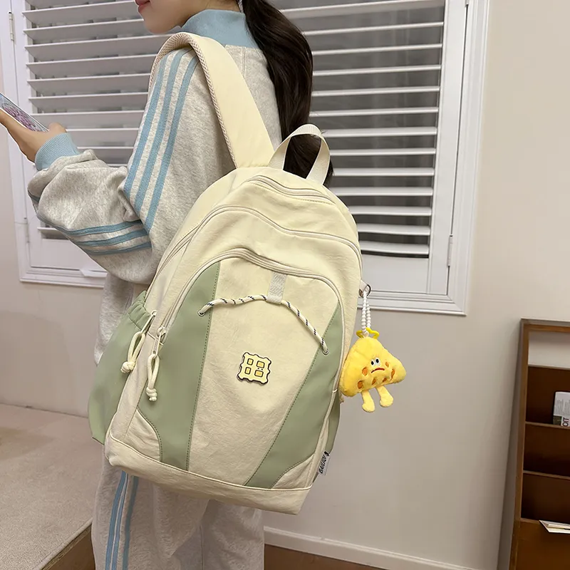 Alcohol Dragon Nylon Backpack Women's Multicolor-6