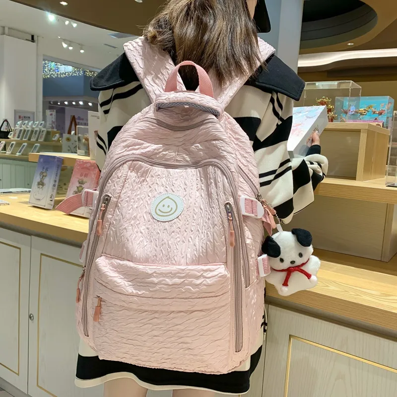 Alcohol Dragon Nylon Backpack Women's Multicolor-19