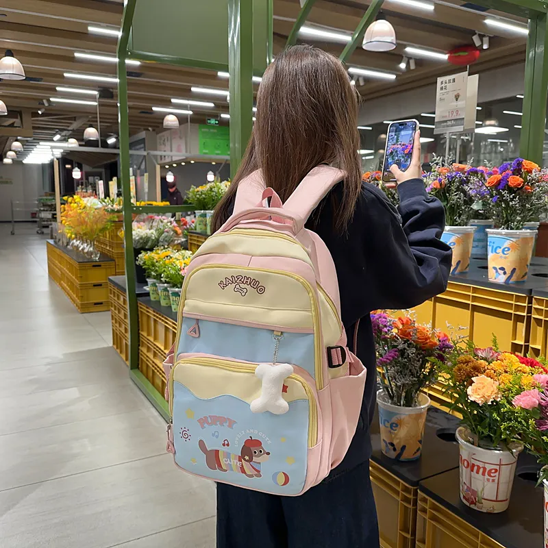 Alcohol Dragon Nylon Backpack Women's Multicolor-9
