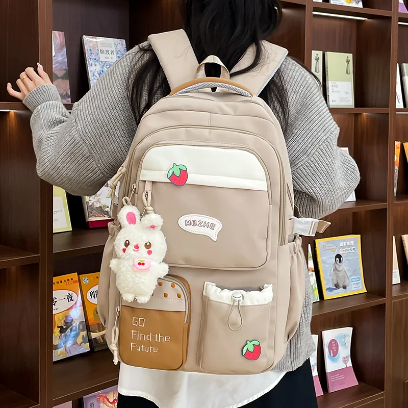 Alcohol Dragon Canvas Backpack Regular Women's Multicolor-25