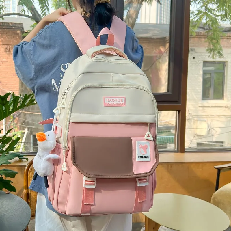 Alcohol Dragon Nylon Fabric Backpack Unisex Multicolor-14