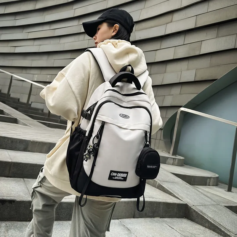 Alcohol Dragon Nylon Backpack Unisex Multicolor-9