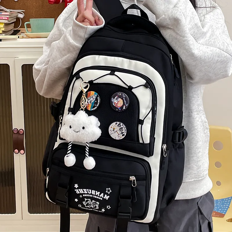 Alcohol Dragon Canvas Backpack Regular Women's Multicolor-2