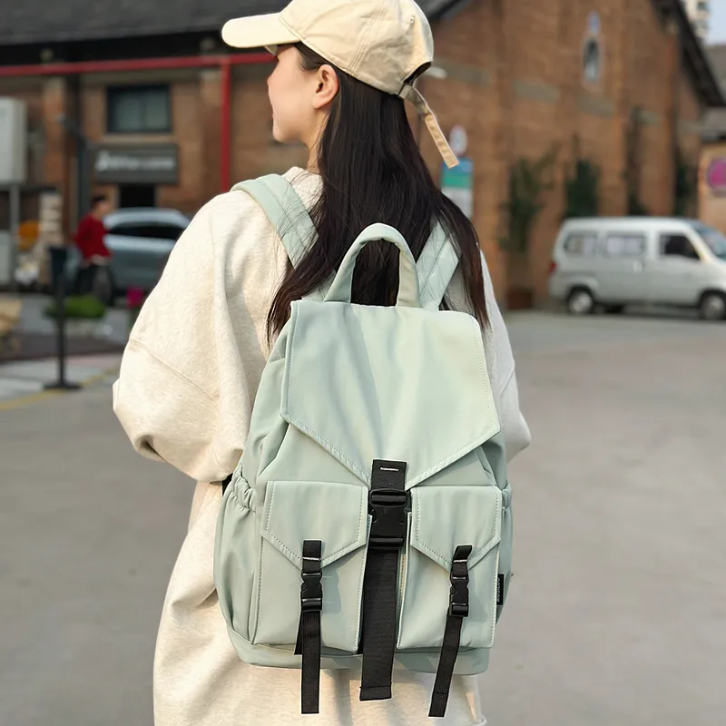 Alcohol Dragon Nylon Backpack Regular Unisex Multicolor-24