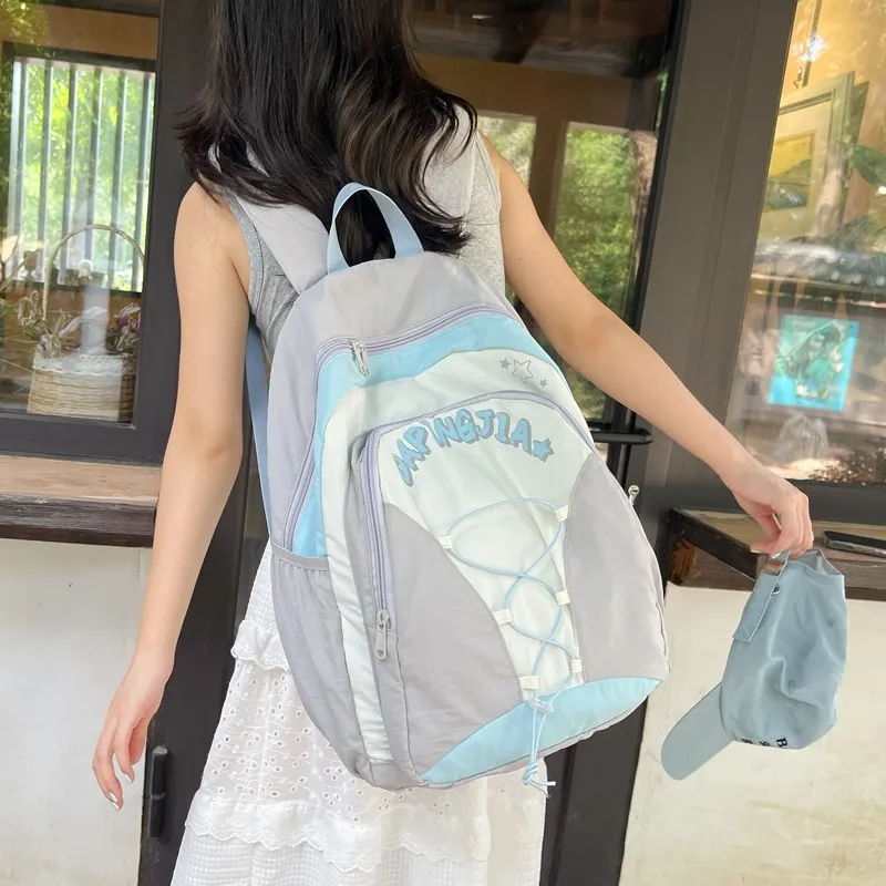 Alcohol Dragon Nylon Backpack Women's Multicolor-19