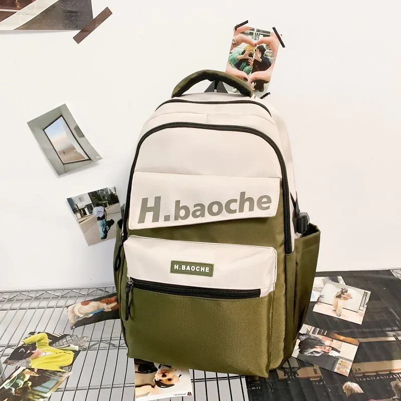 Alcohol Dragon Nylon Backpack Unisex Multicolor-4