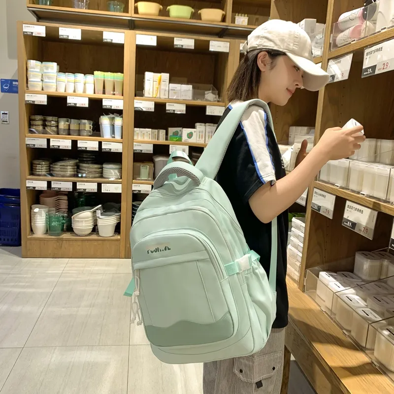 Alcohol Dragon Nylon Backpack Women's Multicolor-20