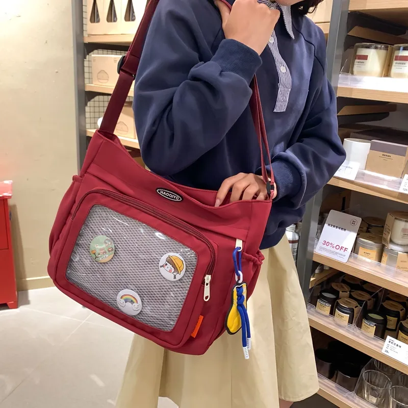 Alcohol Dragon Nylon With PVC Shoulder Bag, Crossbody Bag Unisex-13