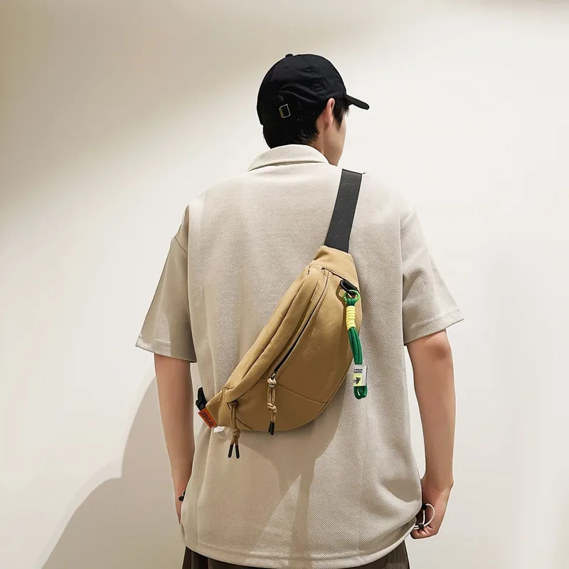 Alcohol Dragon Nylon Sling Bag Regular Unisex Black/Khaki/Red/White/Camel-8