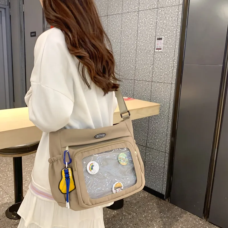 Alcohol Dragon Nylon With PVC Shoulder Bag, Crossbody Bag Unisex-17
