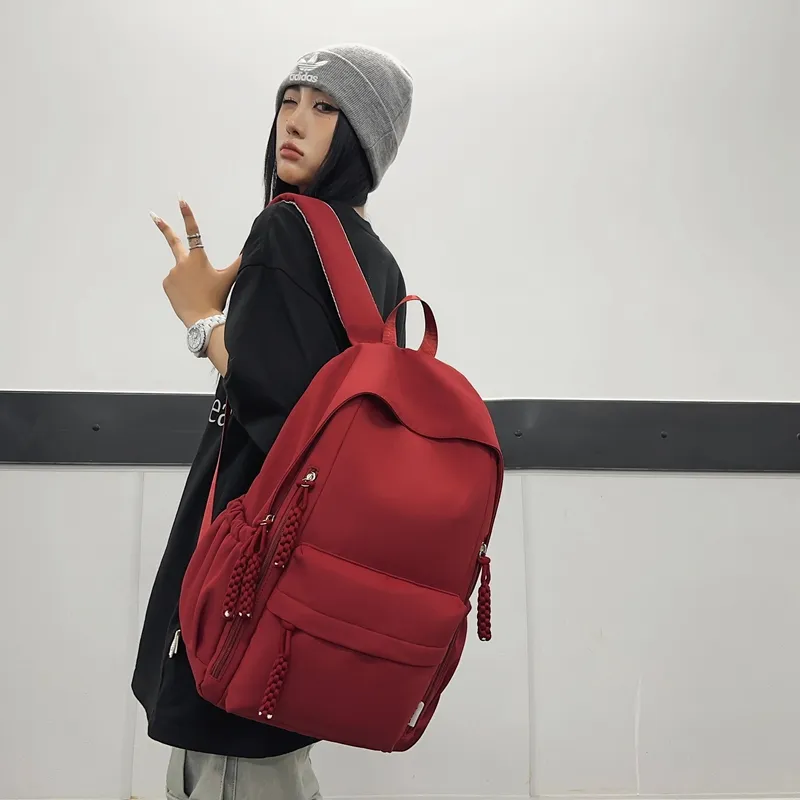 Alcohol Dragon Nylon Backpack Regular Unisex Multicolor-19