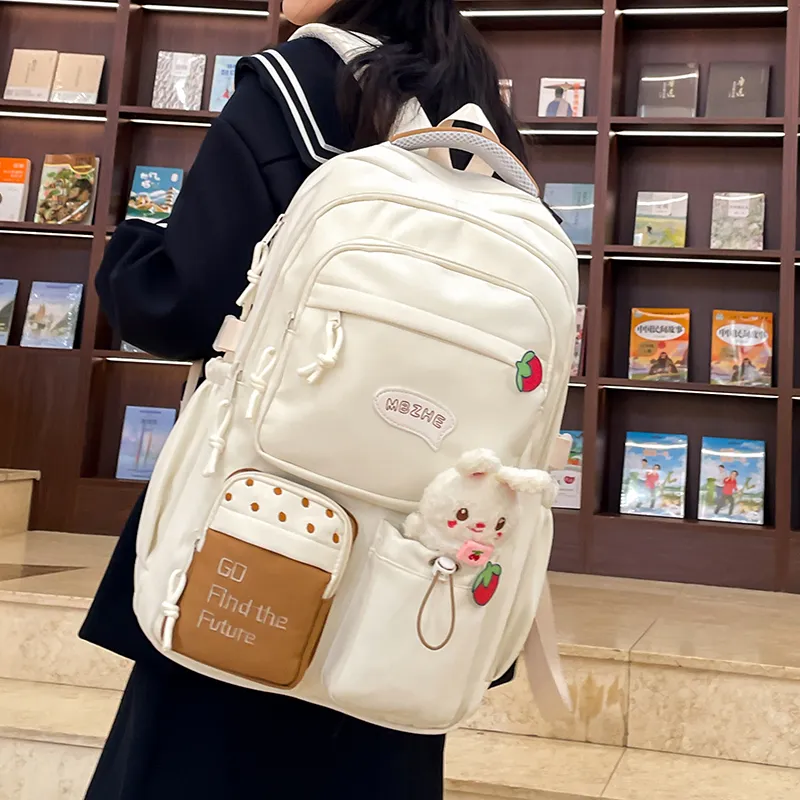 Alcohol Dragon Canvas Backpack Regular Women's Multicolor-9