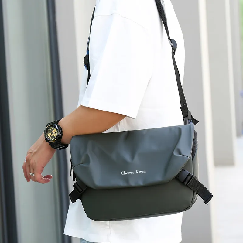 Alcohol Dragon Nylon Messenger Bag, Shoulder Bag Men's Multicolor-6