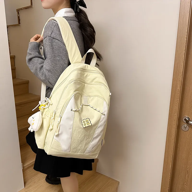Alcohol Dragon Nylon Backpack Women's Multicolor-24