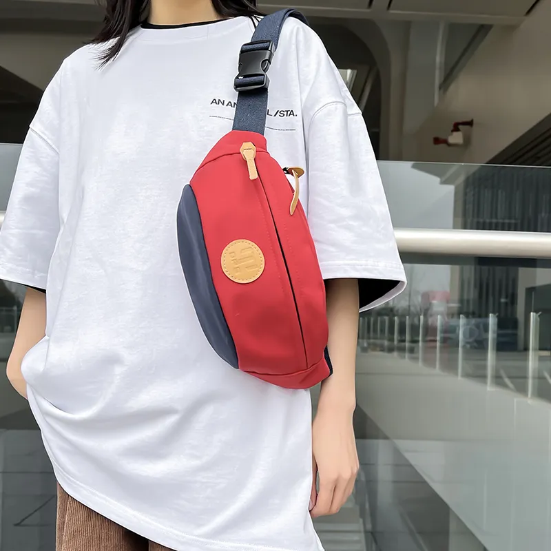 Alcohol Dragon Oxford Sling Bag Regular Unisex Light Gray/Khaki/Orange Red/Lake Green/Black-25