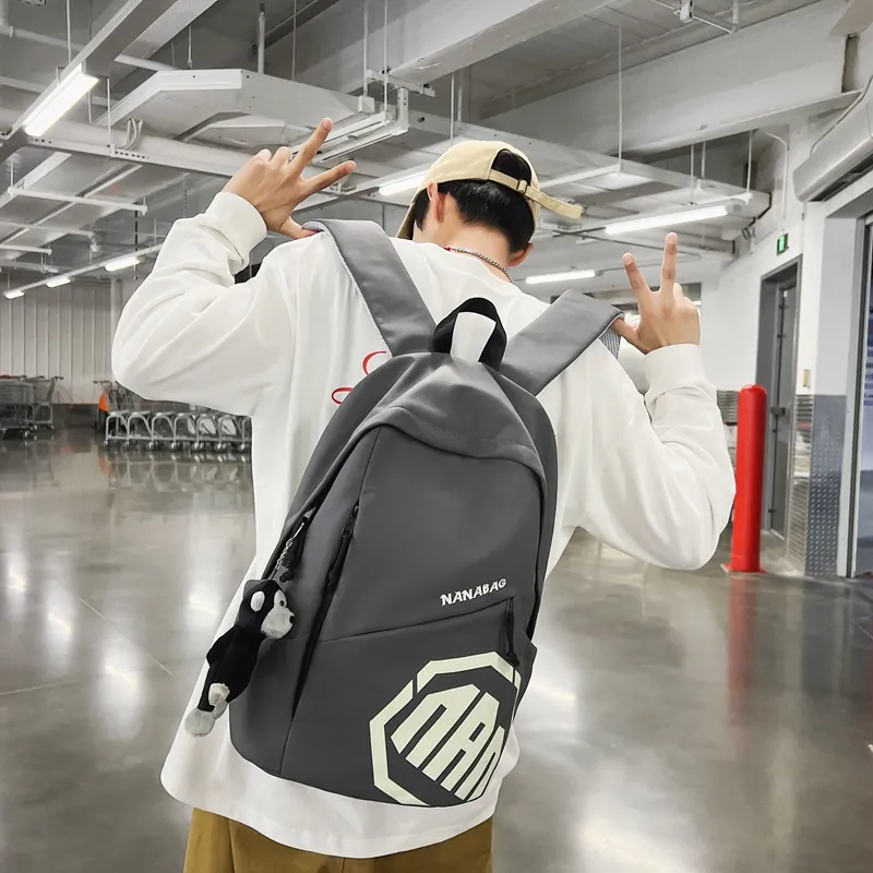 Alcohol Dragon Nylon Backpack Regular Unisex Multicolor-23