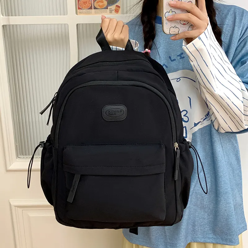 Alcohol Dragon Nylon Fabric Backpack Unisex Multicolor-1